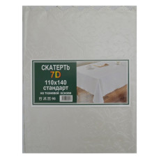 Скатертина для столу 7D 110х140см білий