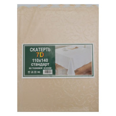 Скатертина для столу 7D 110х140см бежевий