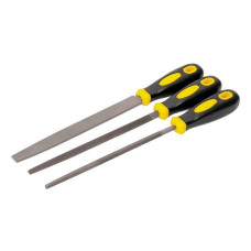 Напилки по металу MasterTool 06-0210 3шт 200мм плоский круглий тригранний