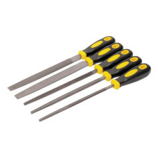Напилки по металу MasterTool 06-0250 5шт 200мм плоский круглий напівкруглий тригранний квад