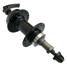 Втулка задня алюмінієва на промпідшипнику Disc-Brake 6 болтів Black