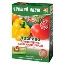 Добриво кристалічне для помідорів і перцю Чистий лист 900г