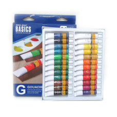 Набір фарб гуаш Basics 2412C-EG-3 24 кольори 12мл Набір фарб гуаш Basics 2412C-EG-3 24 кольори 12мл