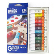 Набір фарб гуаш Basics 1212C-EG-2 12 кольорів 12мл Набір фарб гуаш Basics 1212C-EG-2 12 кольорів 12мл