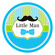 Тарілки Little Man дитячі паперові одноразові 18см 10шт