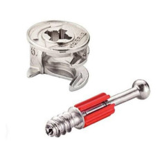 Стяжка меблева ексцентрикова Мініфікс Hafele 16мм пластик 100шт червоний