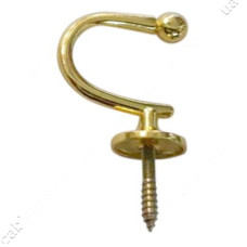 Гачок меблевий 6050 кобра куля з шурупом золото