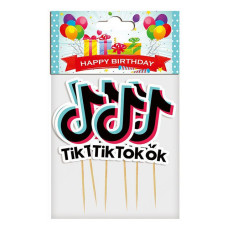 Топпери для капкейків TikTok фігурні 6шт