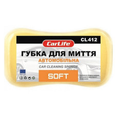 Губка для миття автомобіля з дрібними порами Сarlife Soft 220x120x60мм жовта
