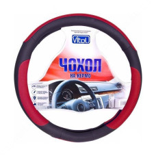 Чохол на руль Vitol 080242 17023 RD S з червоними вставками