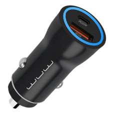 Автомобільний зарядний пристрій WUW C146 2USB USB&Type-C port PD & QC3.0 чорний Автомобільний зарядний пристрій WUW C146 2USB USB&Type-C port PD & QC3.0 чорний