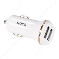 Автомобільний зарядний пристрій Hoco Z1 5V / 2.1А 2 USB білий