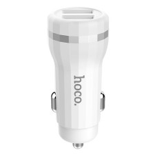 Автомобільний зарядний пристрій Hoco Z27 5V / 2.4а 2 USB білий