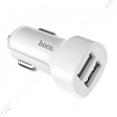 Автомобільний зарядний пристрій Hoco Z2А 5V / 2.4а 2 USB білий