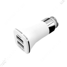 Автомобільний зарядний пристрій Ldnio C301 5V / 3.4А 2 USB plus Micro USB кабель білий