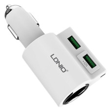 Автомобільний зарядний пристрій Ldnio CM10 5V / 4.2а 2 USB білий