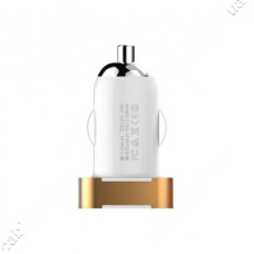 Автомобільний зарядний пристрій Ldnio DL-211 5V / 2.1А 1 USB plus Lightning кабель білий