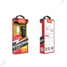 Автомобільний зарядний пристрій Ldnio DL-C12 5V / 2.1А 1 USB plus Lightning кабель білий