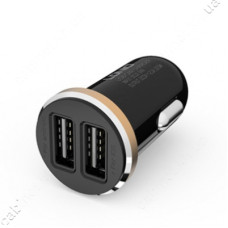 Автомобільний зарядний пристрій Ldnio DL-C22 5V / 2.1А 2 USB plus Lightning кабель чорний Автомобільний зарядний пристрій Ldnio DL-C22 5V / 2.1А 2 USB plus Lightning кабель чорний