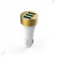 Автомобільний зарядний пристрій Ldnio DL-C30 5V / 3.4А 3 USB plus Lightning кабель білий Автомобільний зарядний пристрій Ldnio DL-C30 5V / 3.4А 3 USB plus Lightning кабель білий