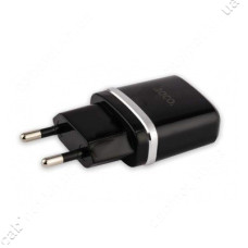 Мережевий зарядний пристрій Hoco C12 2.4A 2USB чорний