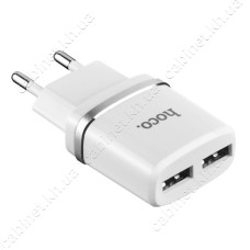 Мережевий зарядний пристрій Hoco C12 2.4A 2USB білий