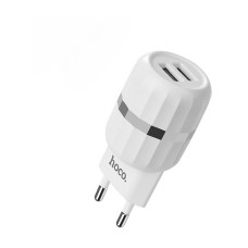Мережевий зарядний пристрій Hoco C41A Wisdom 2.4A 2USB білий