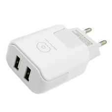 Мережевий зарядний пристрій Wuw C43 2.1A 2USB білий Мережевий зарядний пристрій Wuw C43 2.1A 2USB білий