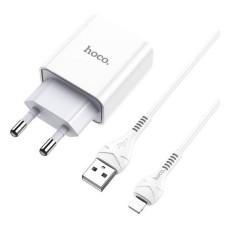 Мережевий зарядний пристрій Hoco C81A Asombroso single port charger Lightning білий
