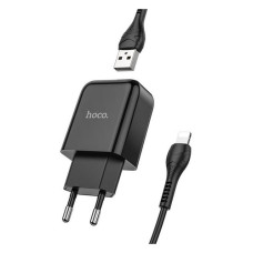 Мережевий зарядний пристрій Hoco N2 Vigour single port charger Lightning чорний