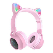 Bluetooth Навушники Hoco W27 Cat ear рожеві