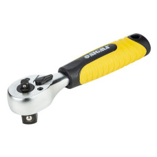 Ключ-трещітка Sigma 6050251 двостороння скорочена 1/4''-1/2' 145мм 72Т CrV