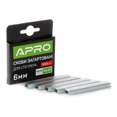 Скоби гартовані Apro 680145 6х11.3х0.7мм 1000шт