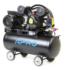 Компресор двоциліндровий Apro 850181 ремінний 2.2кВт 402л/хв 8бар 50л 2 крана