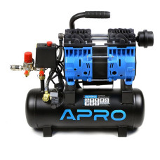 Компресор двоциліндровий Apro 850170 безмасляний OFE-9 8Бар 0.6кВт 152л/хв 9л