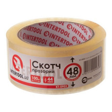 Скотч Intertool KT-0903 52мкм 48мм 100м прозорий