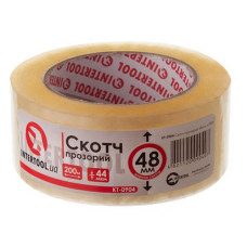 Скотч Intertool KT-0904 52мкм 48мм 200м прозорий