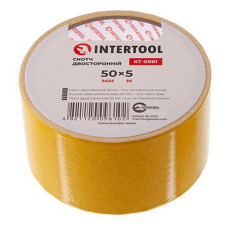 Скотч двобічний Intertool KT-0961 на тканевій основі 50мм 5м