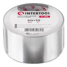 Скотч алюміниєвий Intertool KT-0991 термостійкий 50мм 10м