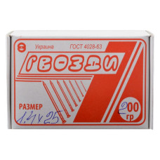 Цвях 1.4х25 200г