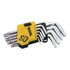 Ключі шестигранні Mastertool 75-0960 Torx CrV короткі T10-T50 L55-133мм 9шт