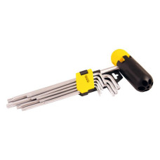 Ключі шестигранні Mastertool 75-0962 Torx CrV довгі з тримачем T10-T50 L90-227мм 9шт