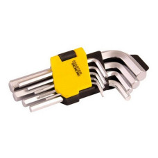 Ключі шестигранні Mastertool 75-0955 CrV короткі 1.5-10мм L45-112мм 9шт