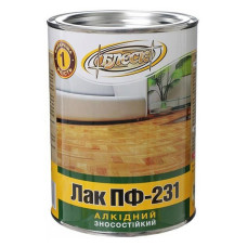 Лак алкідний зносостійкий ПФ-231 Блиск 0.7кг глянсовий