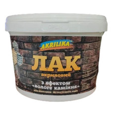 Лак акриловий Akrilika мокрий камінь 3кг