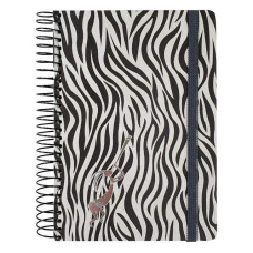 Блокнот Skill Zebra СБВ-7 на гумці А6 105х148мм спіраль 120 аркушів чорно-білий