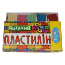 Пластилін Люкс Колор ПО-105 Дитячий 90г 5 кольорів Пластилін Люкс Колор ПО-105 Дитячий 90г 5 кольорів