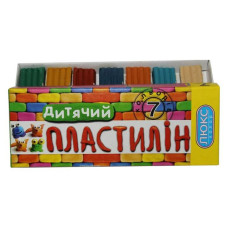 Пластилін Люкс Колор ПО-300 Дитячий 300г 7 кольорів Пластилін Люкс Колор ПО-300 Дитячий 300г 7 кольорів