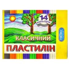 Пластилін Люкс Колор класичний 14 кольорів 250г ПО-47183 Пластилін Люкс Колор класичний 14 кольорів 250г ПО-47183