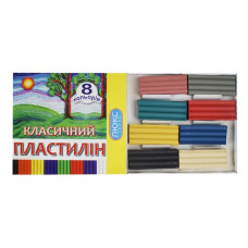 Пластилін Люкс Колор класичний 8 кольорів 130г ПО-35925 Пластилін Люкс Колор класичний 8 кольорів 130г ПО-35925
